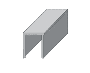 Направляющая НИЖНЯЯ для раздв.дверей "П"-образн 2м