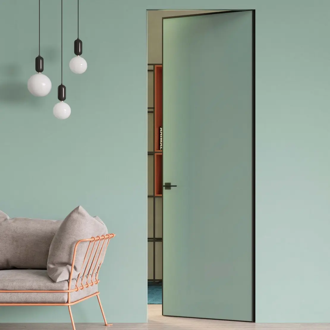 Скрытая дверь под покраску