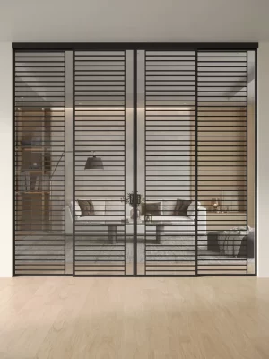 Раздвижная алюминиевая перегородка Slim 11