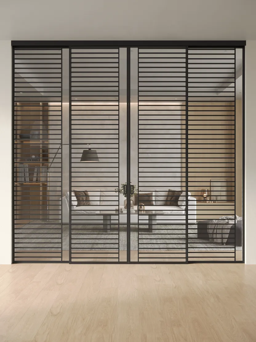 Раздвижная алюминиевая перегородка Slim 11