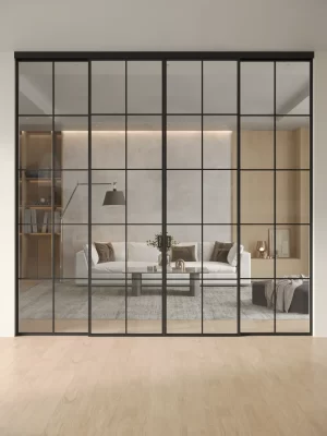 Раздвижная алюминиевая перегородка Slim 4