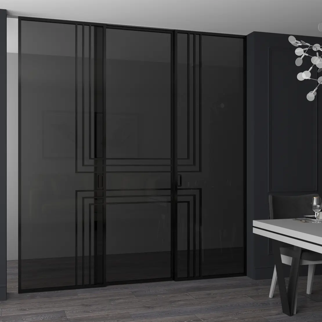 Раздвижная алюминиевая перегородка Slim 14