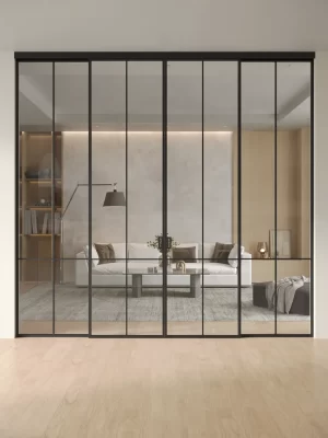 Раздвижная алюминиевая перегородка Slim 2