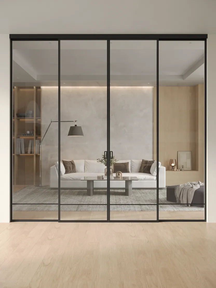 Раздвижная алюминиевая перегородка Slim 8