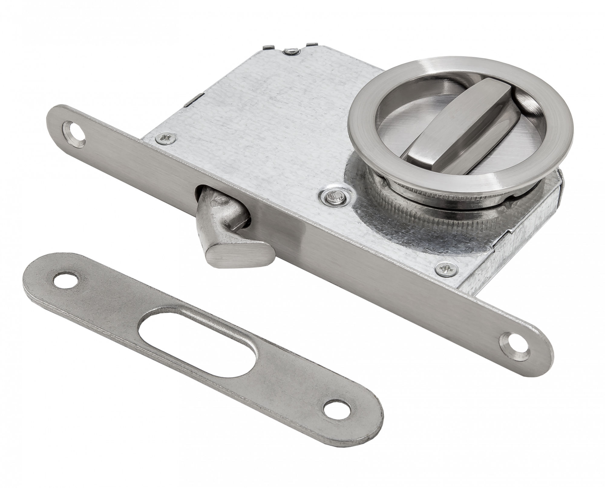 Ручки для раздвижных дверей с замком Ренц INSDH-BK 603