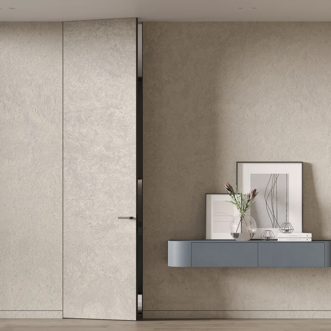 Скрытая дверь под штукатурку