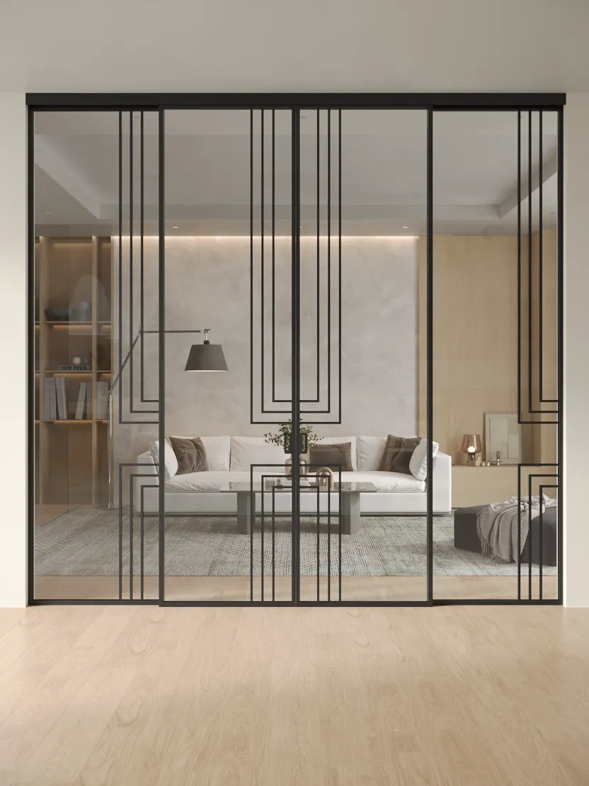 Раздвижная алюминиевая перегородка Slim 14