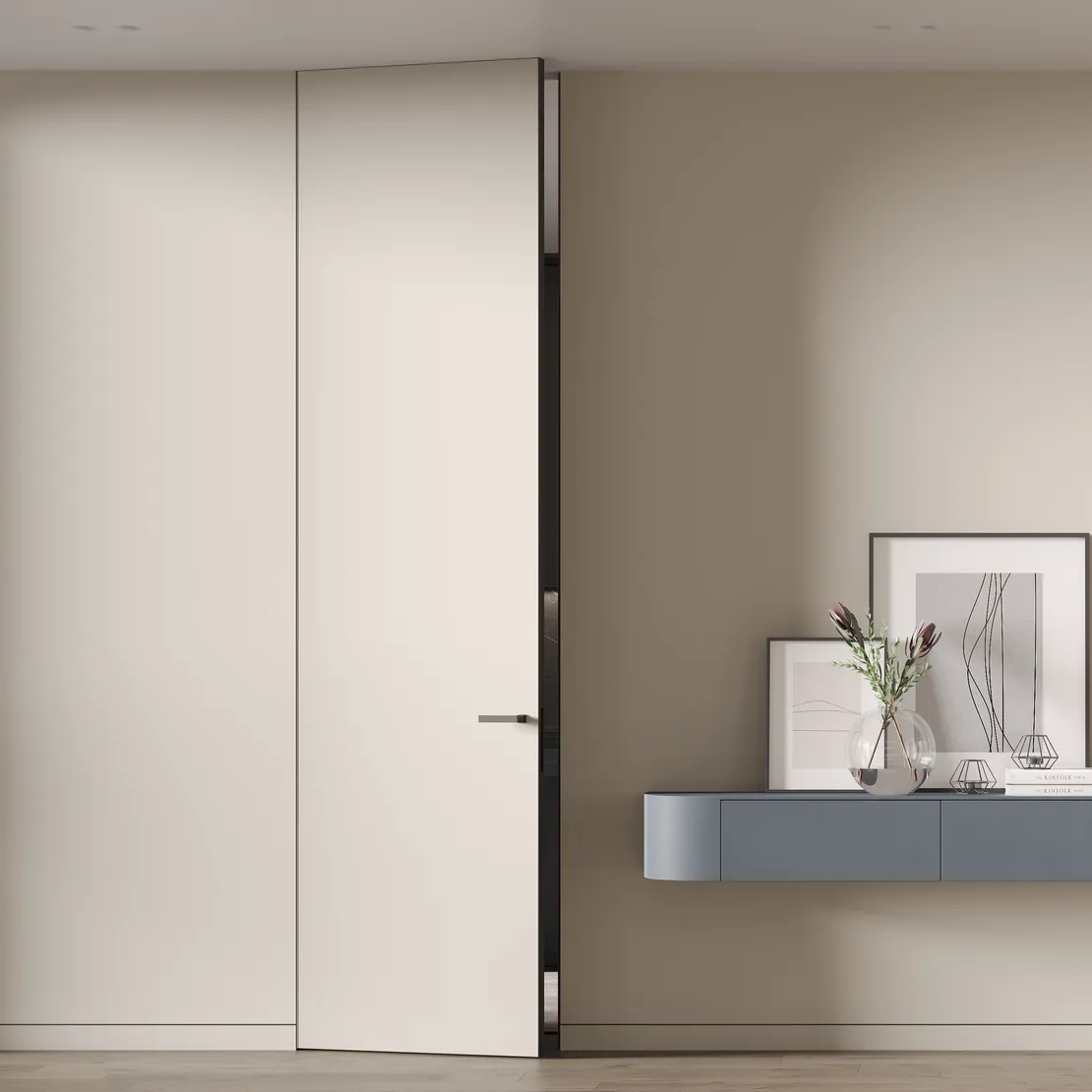 Скрытая дверь под покраску