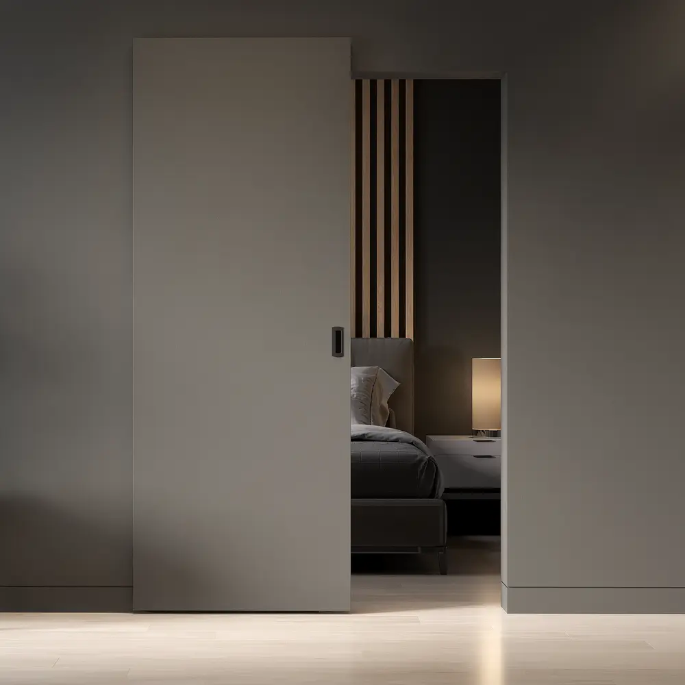 Межкомнатная дверь Гладкая с раздвижной системой Invisible