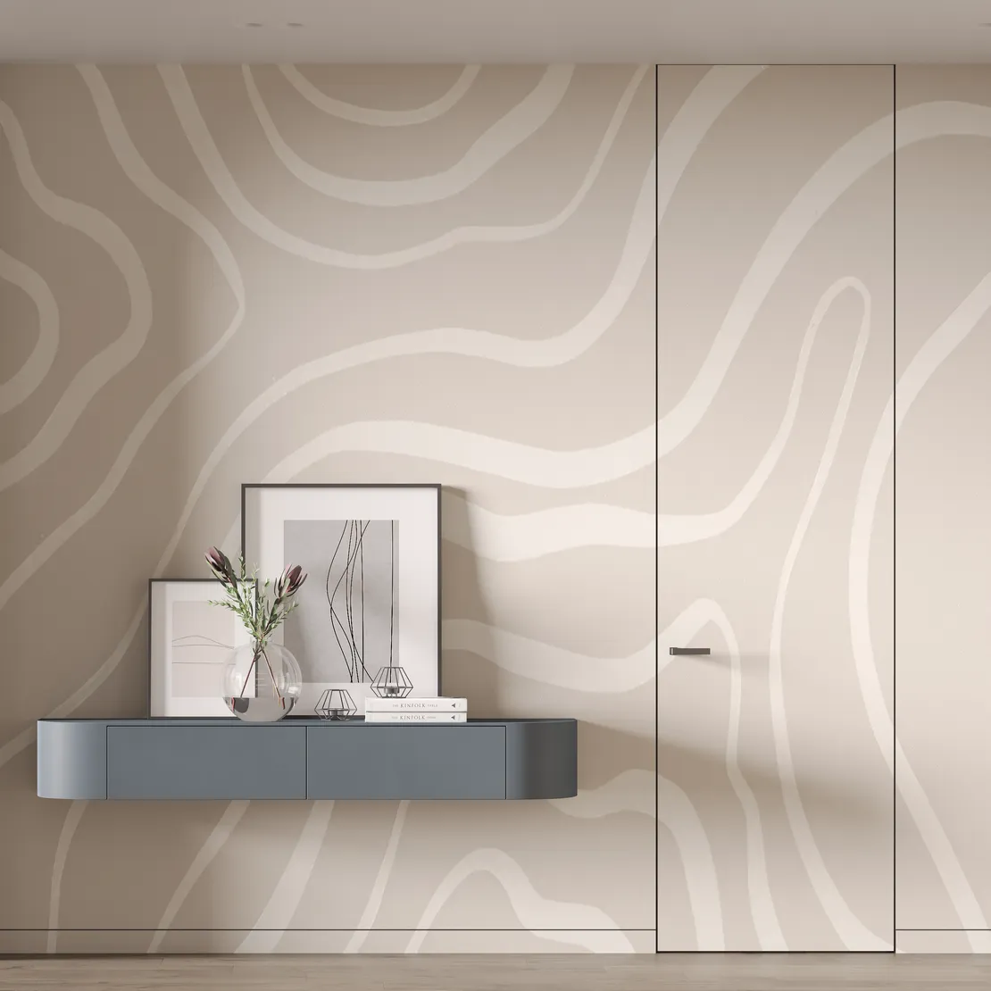 Скрытая дверь под обои