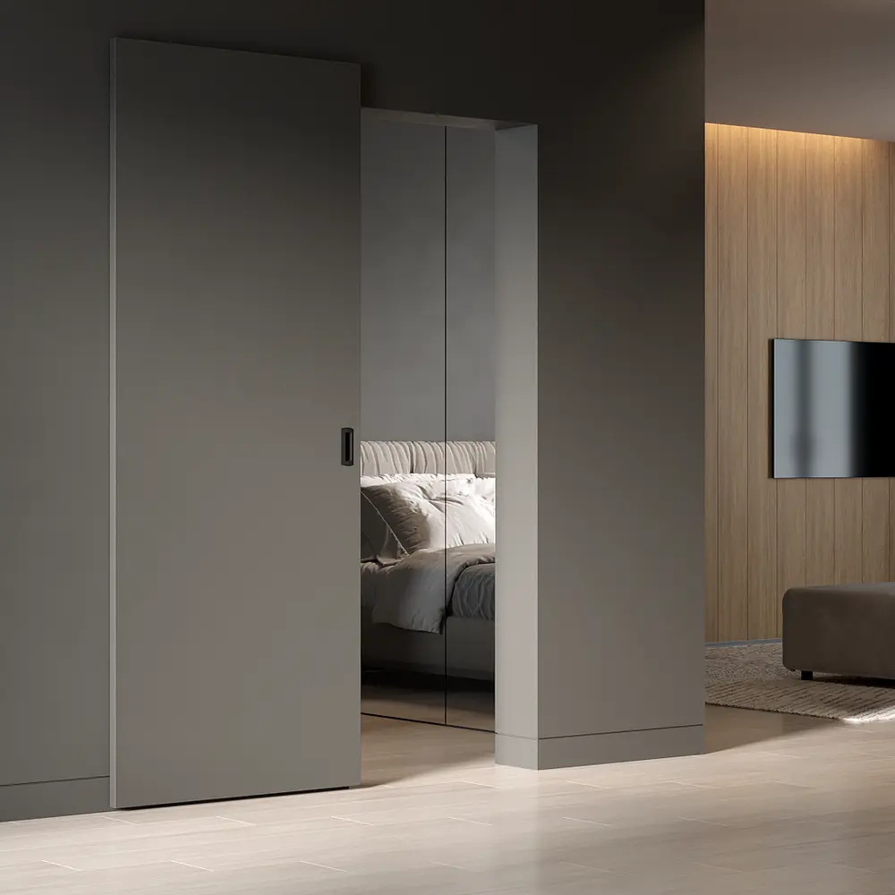 Межкомнатная дверь Гладкая с раздвижной системой Invisible