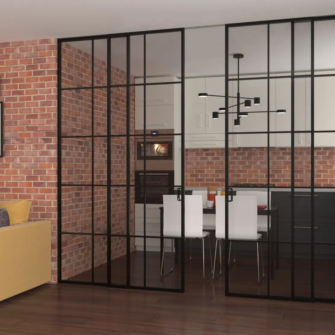 Раздвижная алюминиевая перегородка Slim 4